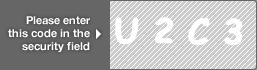 captcha code for visual authentication  letter U number 2 letter C number 3
