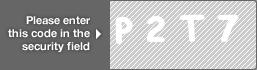 captcha code for visual authentication  letter P number 2 letter T number 7