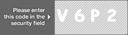 captcha code for visual authentication  letter V number 6 letter P number 2
